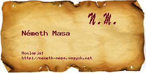 Németh Masa névjegykártya