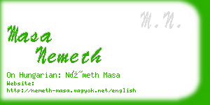 masa nemeth business card